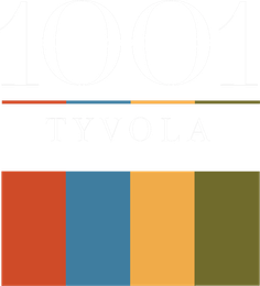 Logo with text "1001 TV VODA" above a colored bar with orange, blue, yellow, and green blocks.