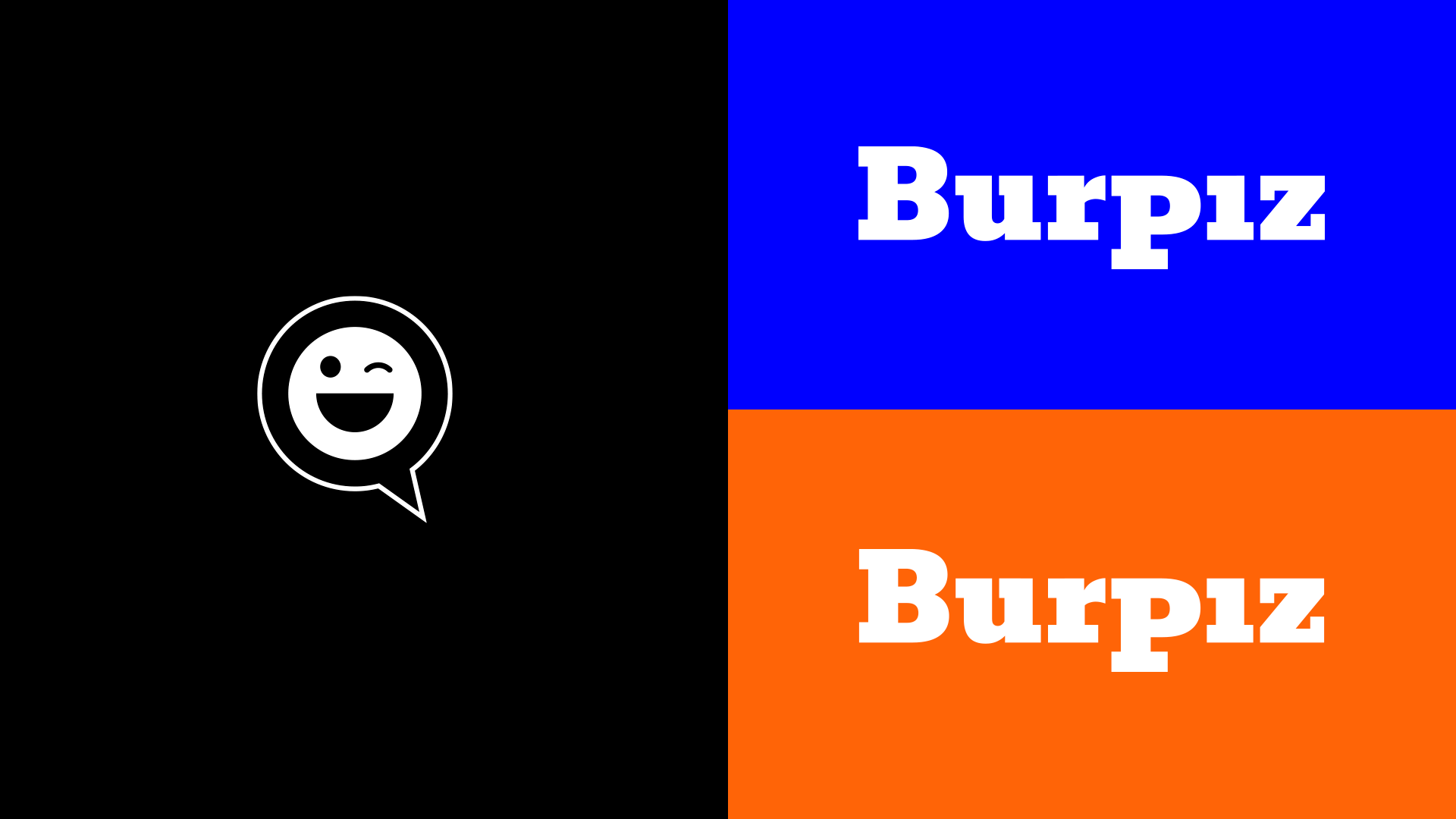 Logotipo: emoji sorridente em um balão de fala, marca
