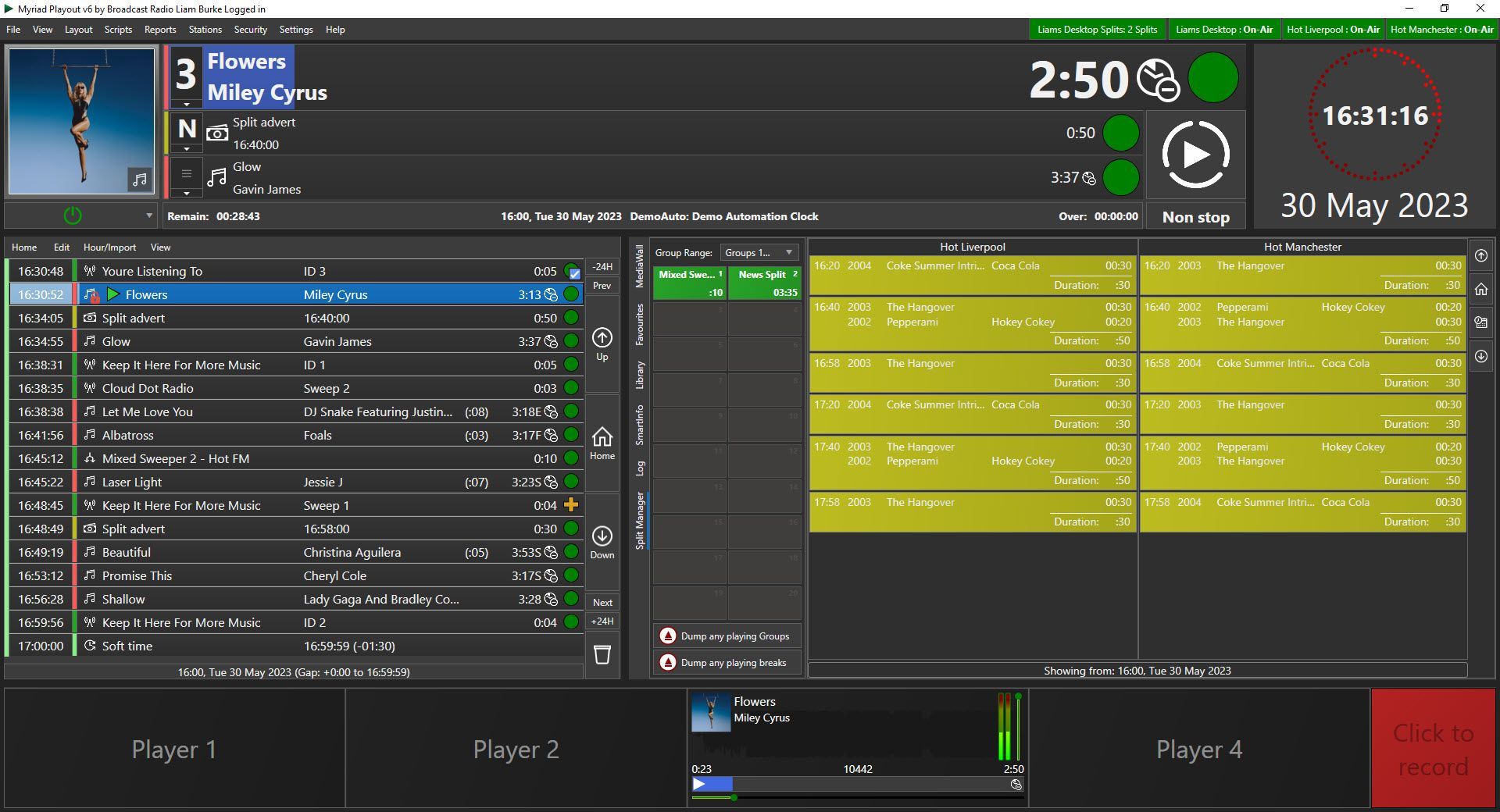 A computer screen shows the time as 2:50