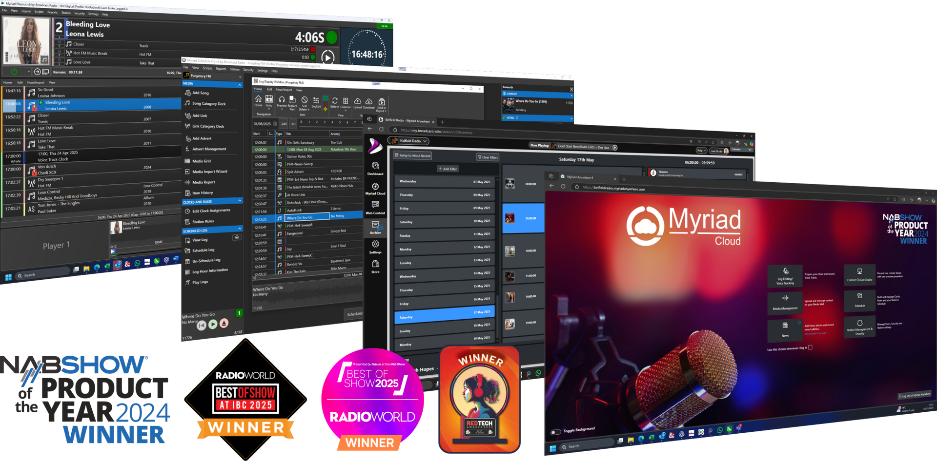 Multi-award winning Myriad family of radio software and services.