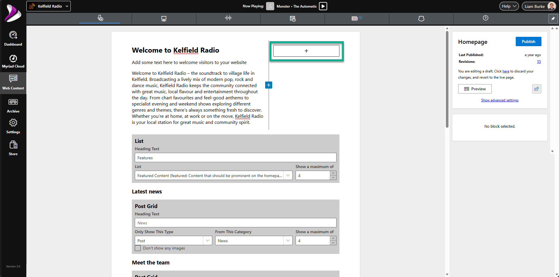 Template Homepage
