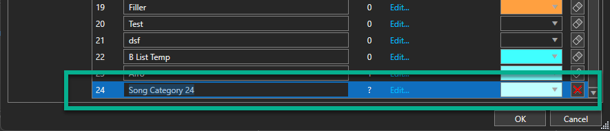 Song Category Name Myriad Playout