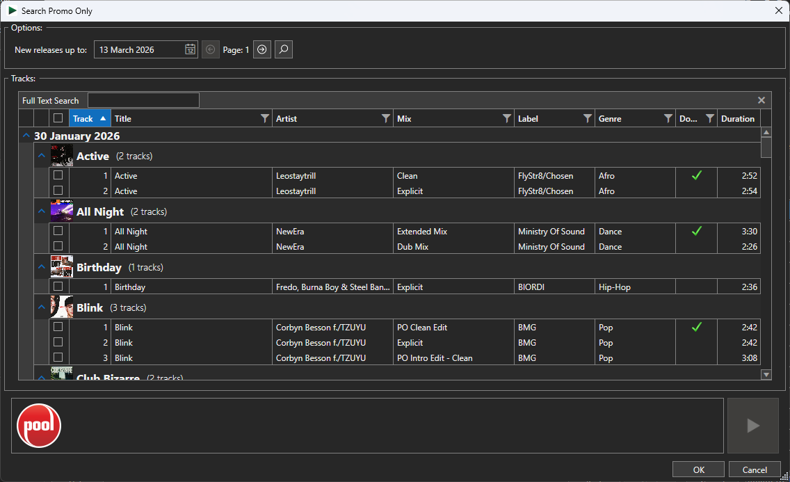 Myriad Playout POOL Integration Screenshot
