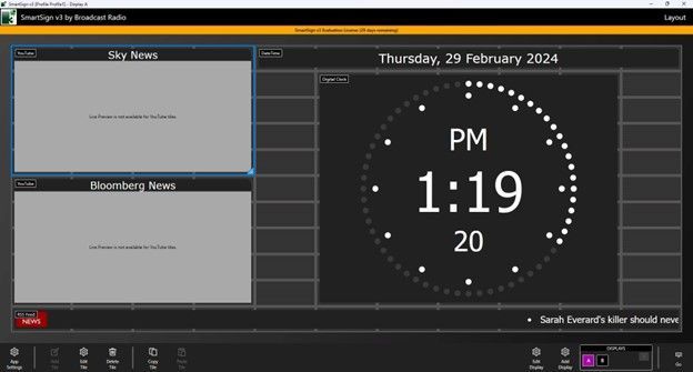 A computer screen shows the time as 1:19 pm