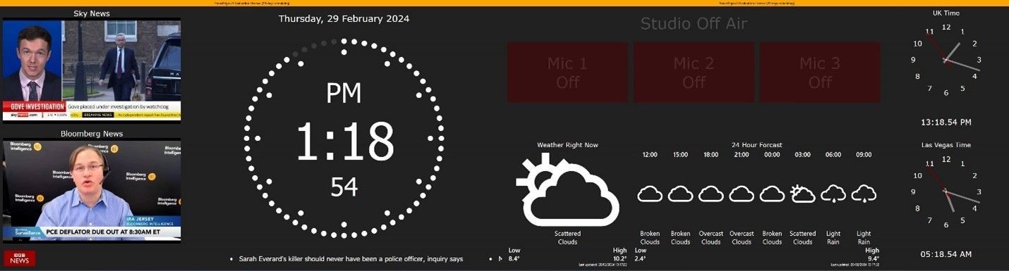 A digital clock shows the time as 1:18