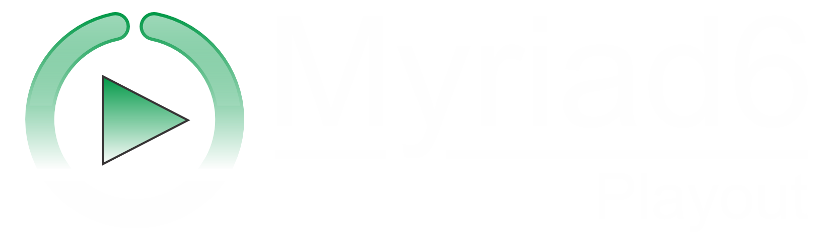 A green circle with a triangle inside of it on a white background.