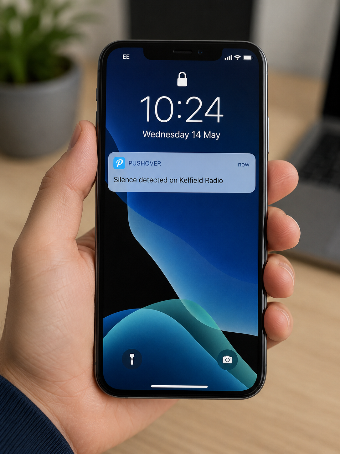 Image of notification on iphone.