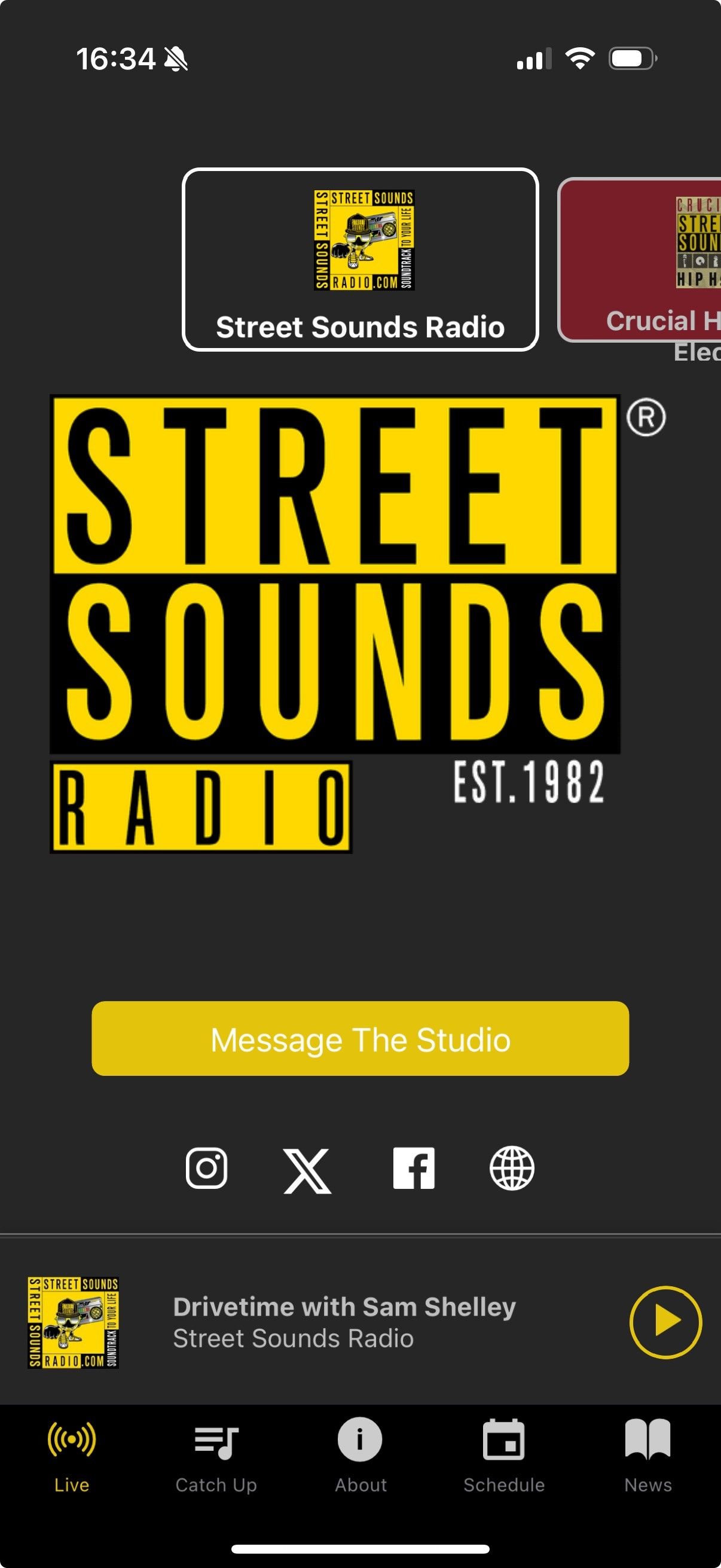 Example of a BR Radio Multi-station App. Allows listeners to switch between your Stations.
