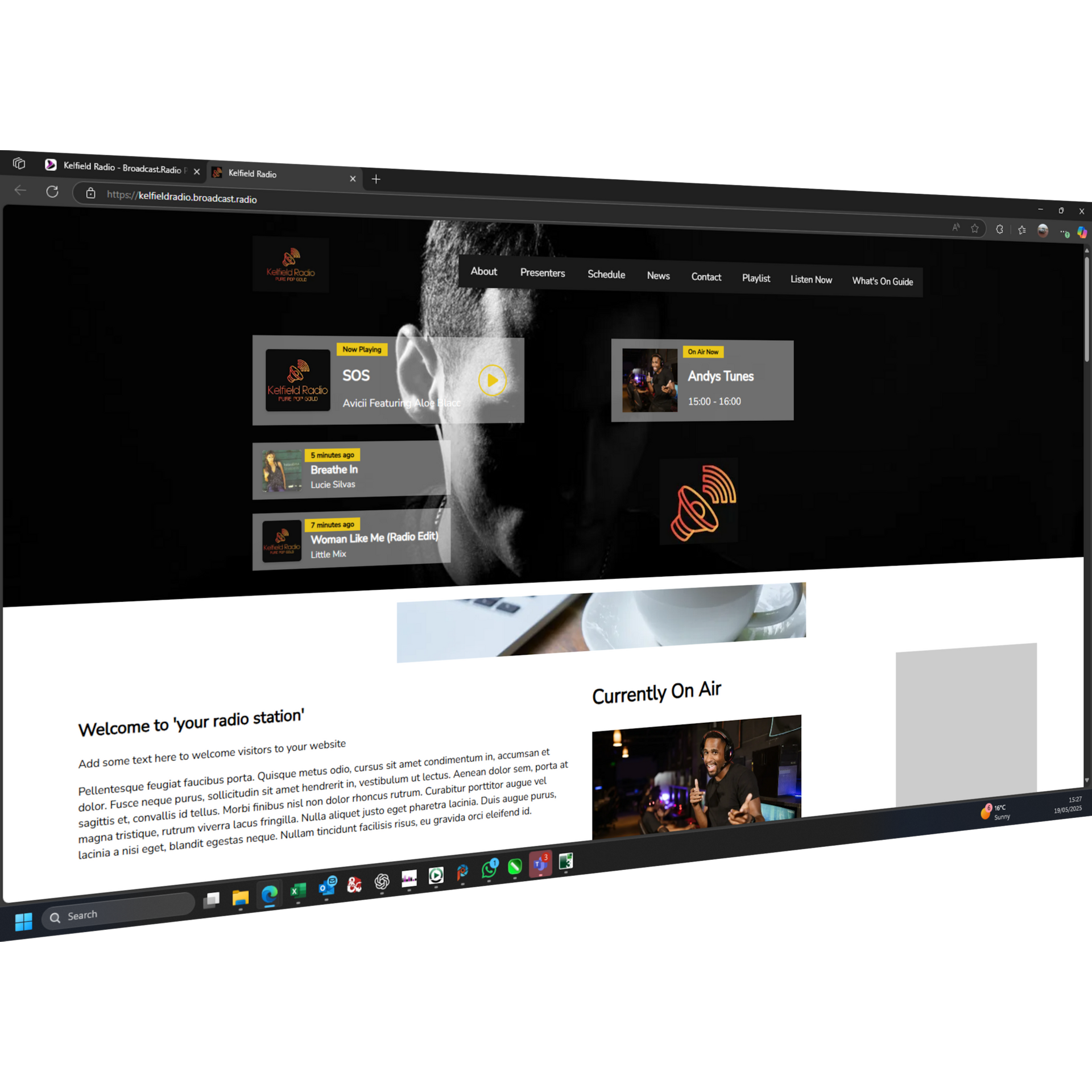 A screen shot of a website called myriad 5