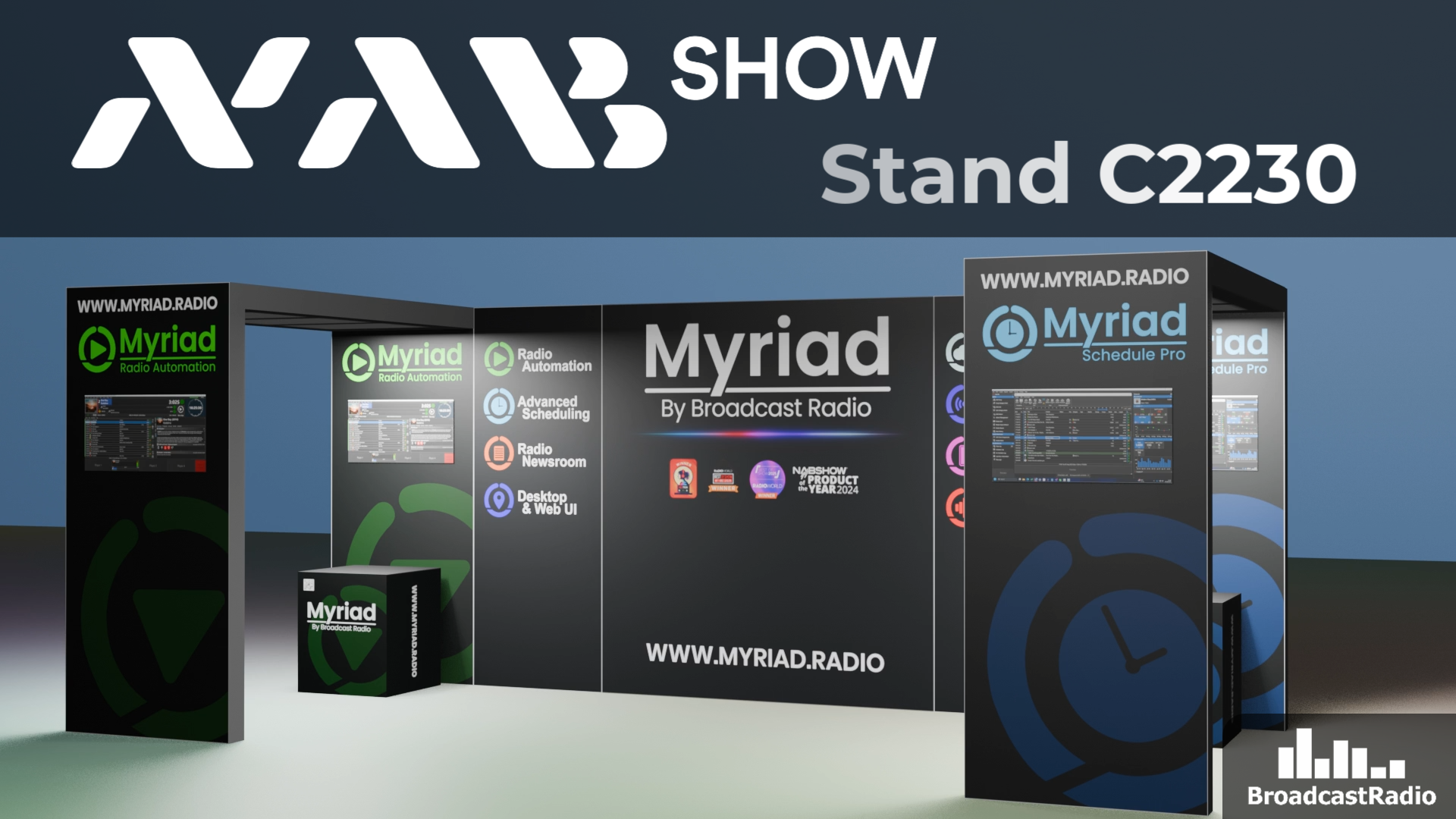 Render of NAB 2026 booth