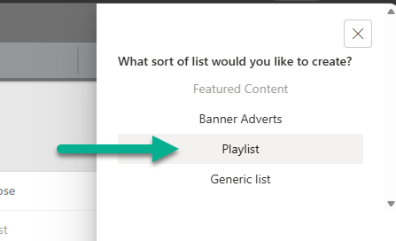 Playlist option