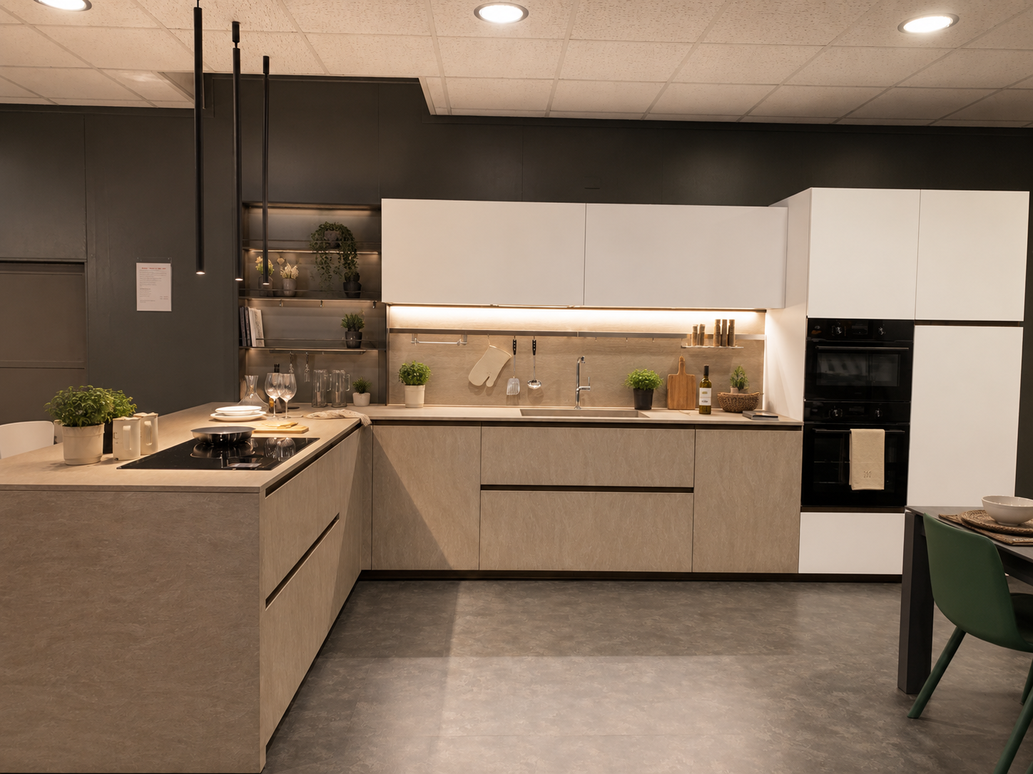 Cucine esposta in showroom