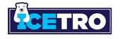 ICE TRO logo in blue and white with a bear above the letters, on a dark rectangular background