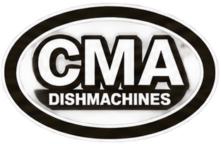 CMA Dishmachines logo in black and white with an oval emblem and bold “CMA” text