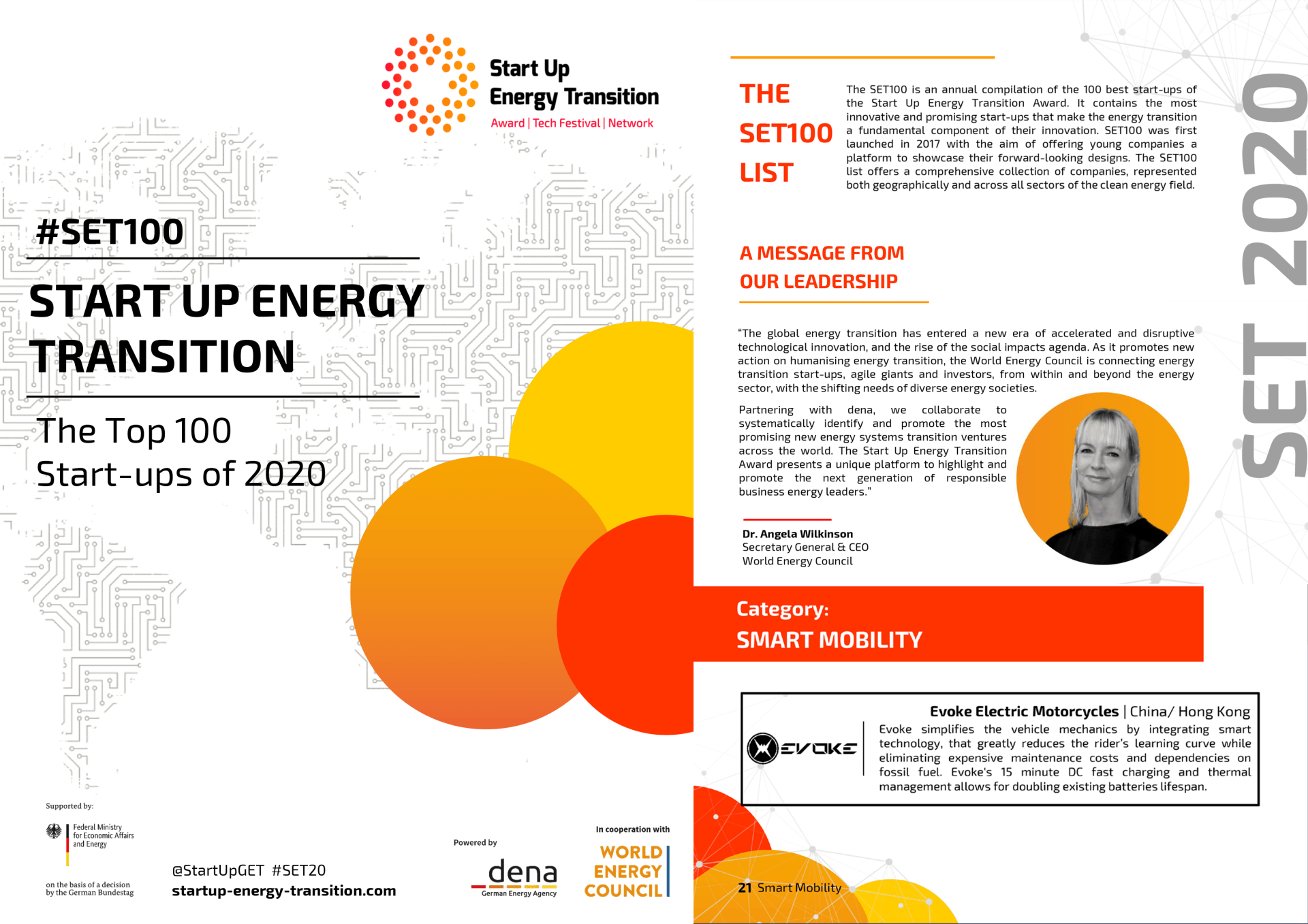 A poster for the top 100 startups of 2020