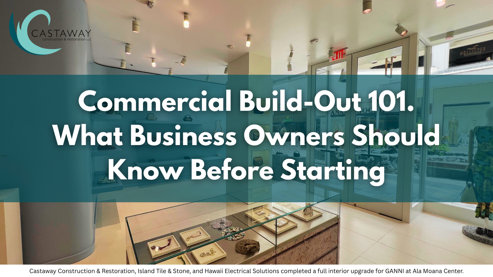 Commercial restaurant build-out on Maui by Castaway Construction