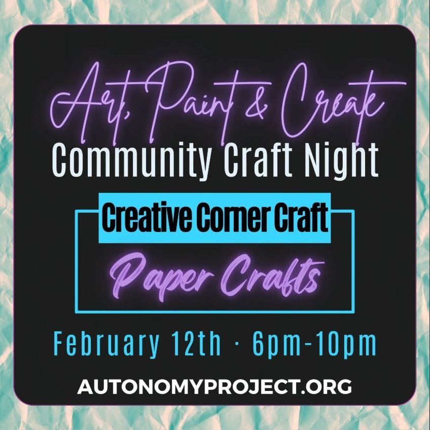 Community craft night flyer: