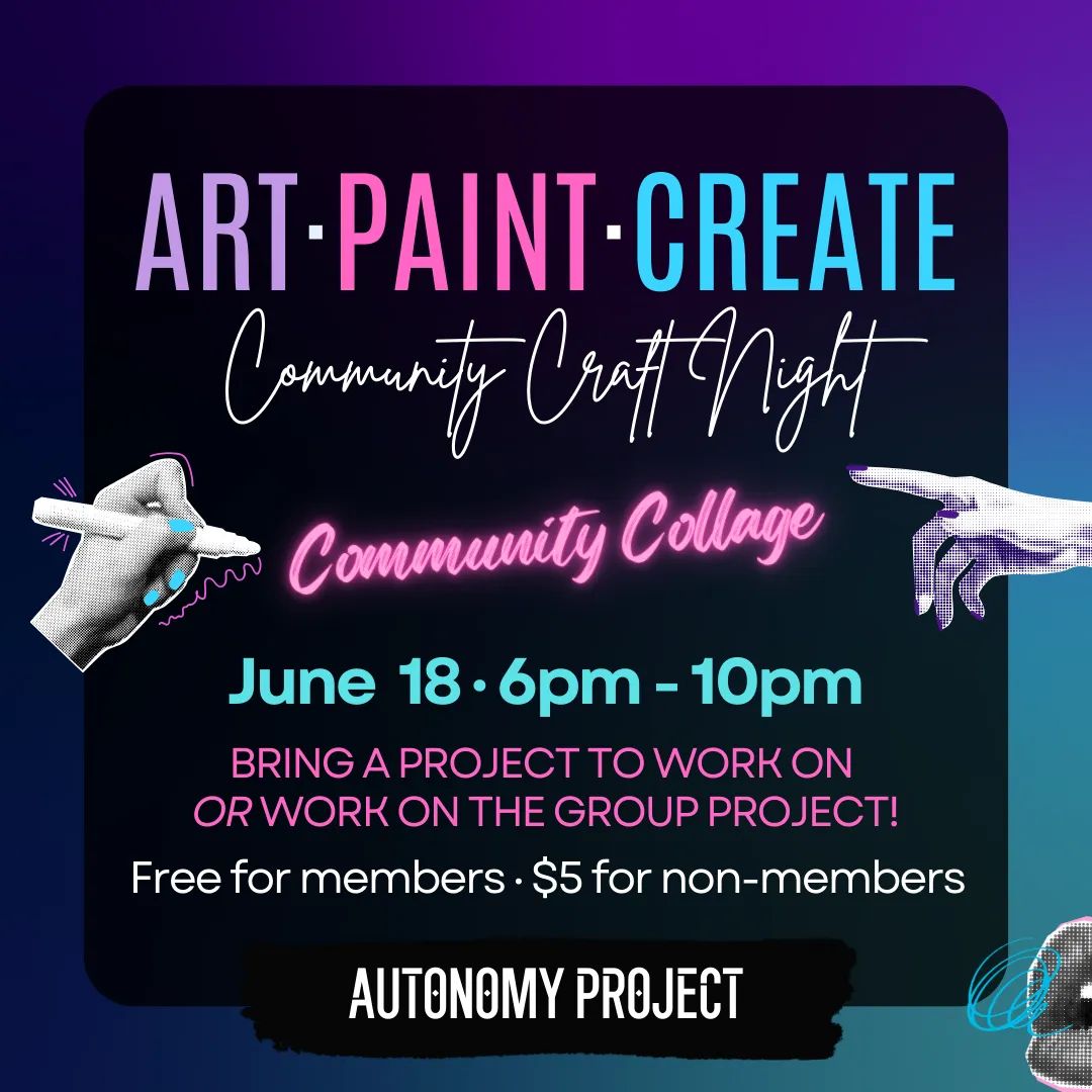 Community Craft Night event flyer:
