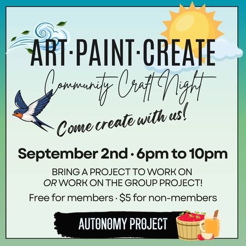 Community Craft Night poster: