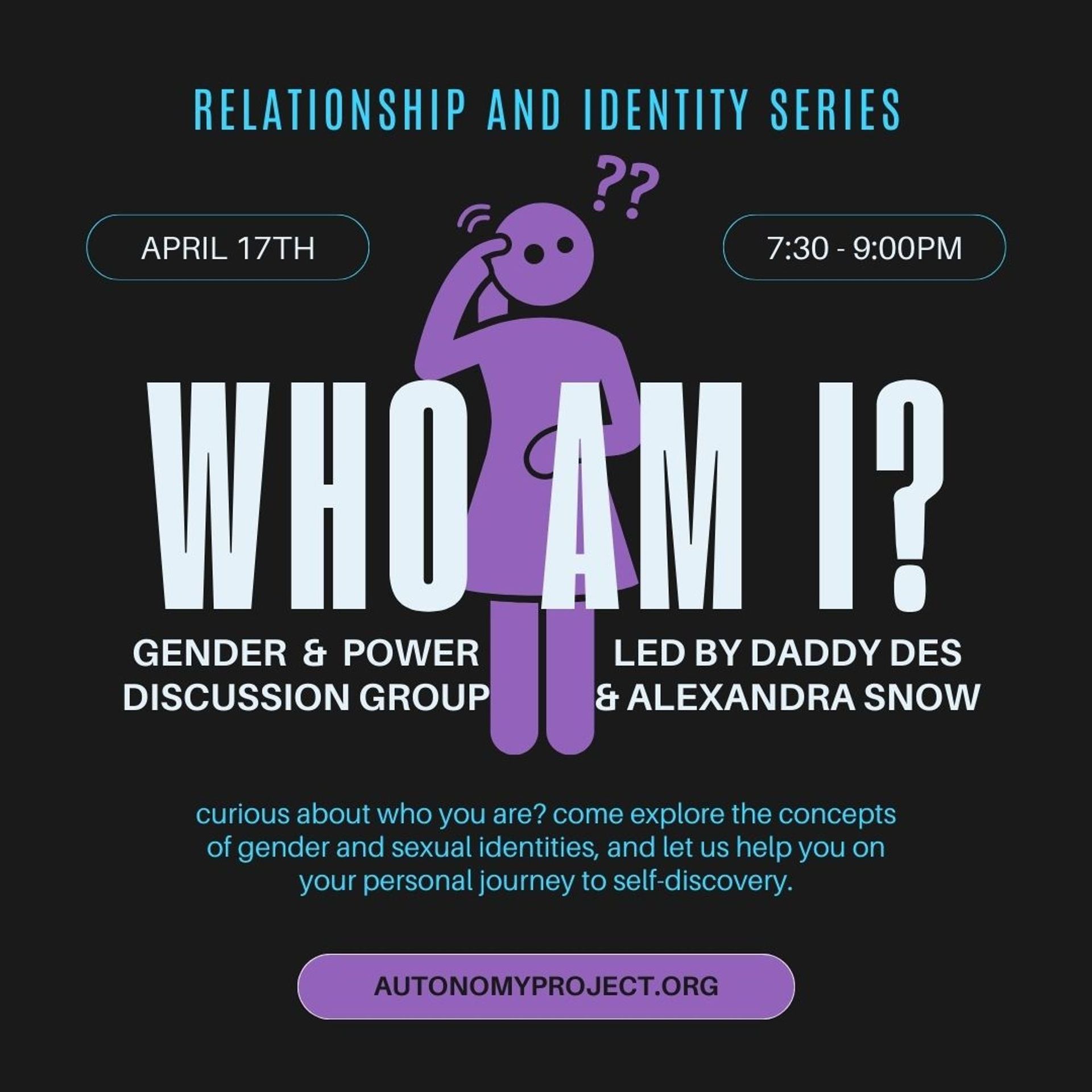 Poster for a gender and power discussion group:
