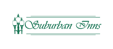 A logo for a hotel called suburban inns.