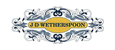 A logo for j.d. wetherspoon is shown on a white background.