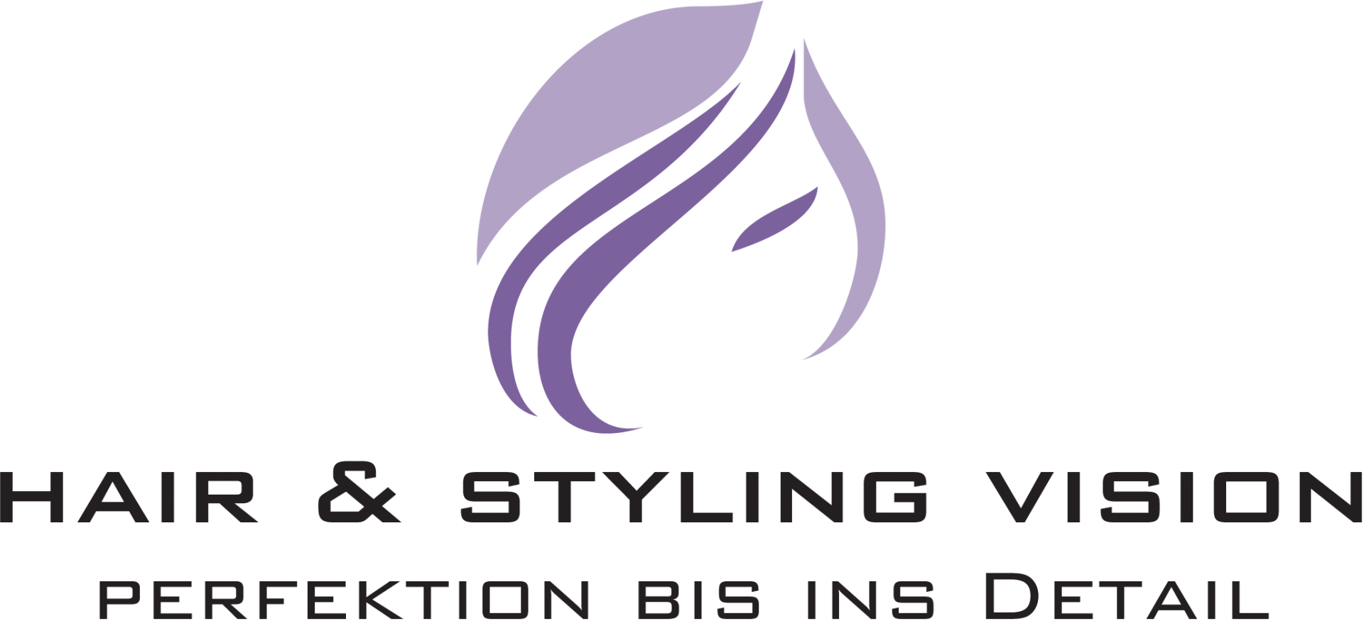 Es ist ein Logo für einen Friseur- und Stylingsalon.