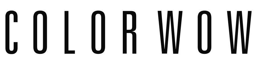 The word color wow is written in black on a white background.