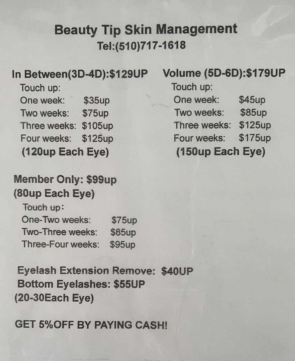 price list