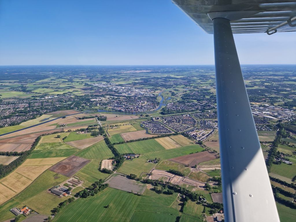 Uitzicht in de vlucht
