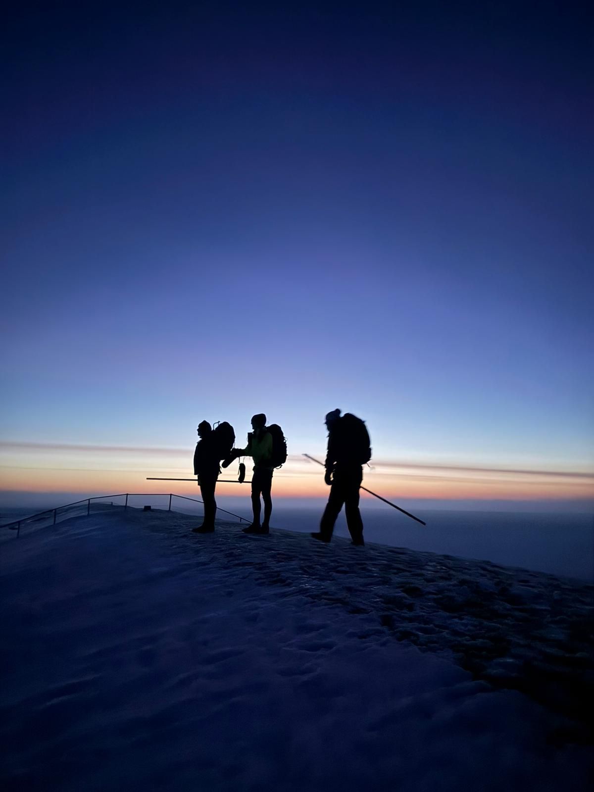 Wadlopen bij zonsopkomst en -10 C