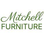 Mitchell Furniture logo in green script and uppercase lettering on a white background
