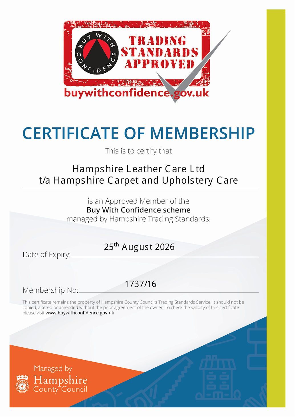 Buy With Confidence Leather Cleaning and Restoration
