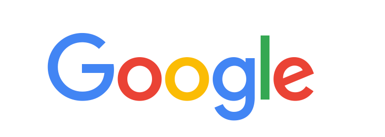 Google logo with multicolored letters on a white background