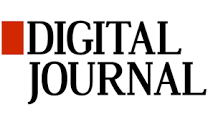 Digital Journal logo with black text and a red square icon on a white background