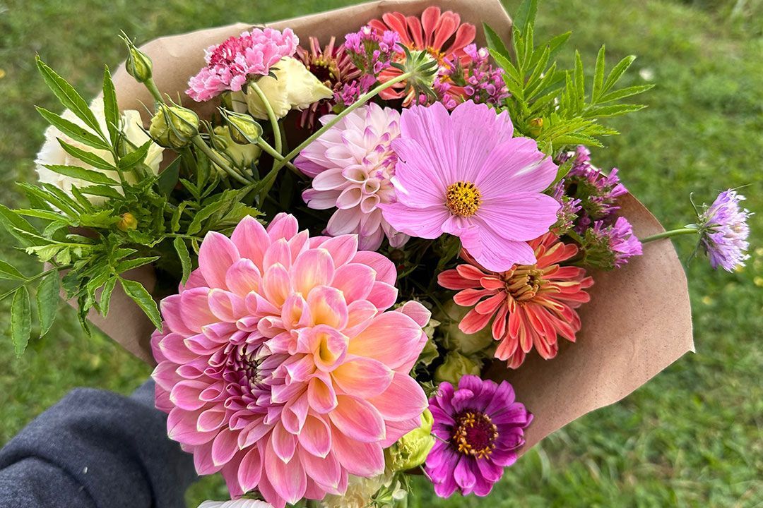 Flowers at the Flesherton Farmers' Market.