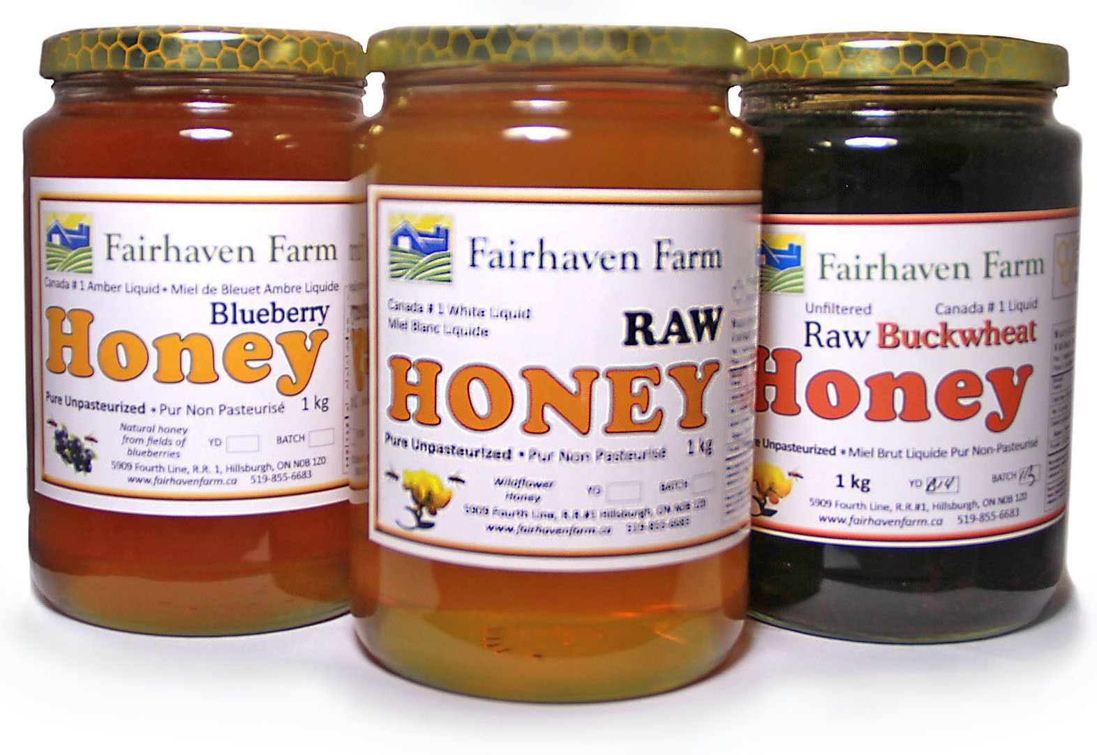Honey at the  Flesherton Farmers' Market.