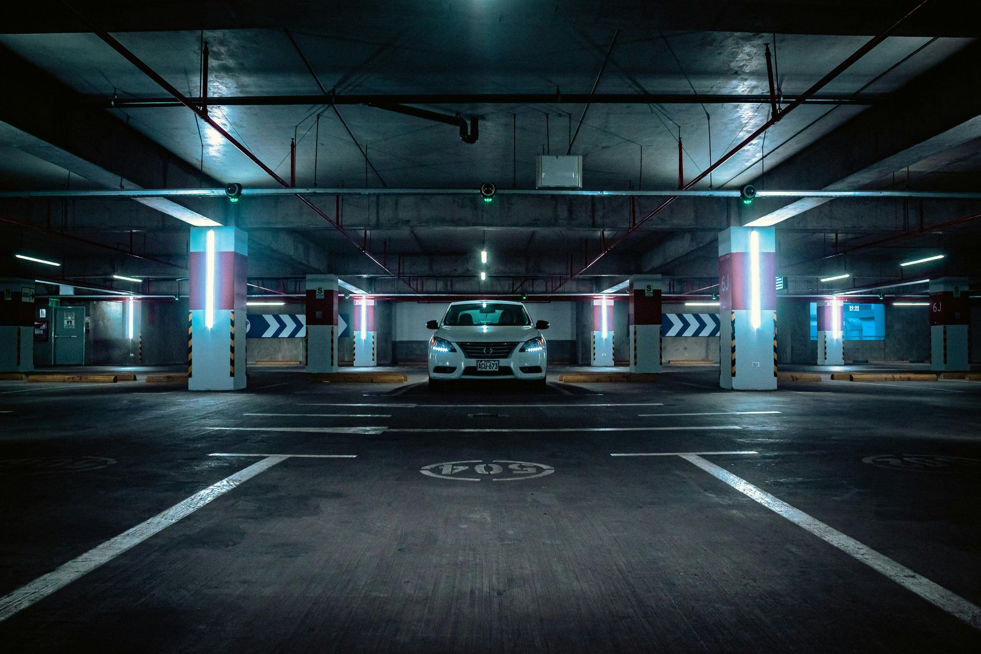 Car in parking for moving