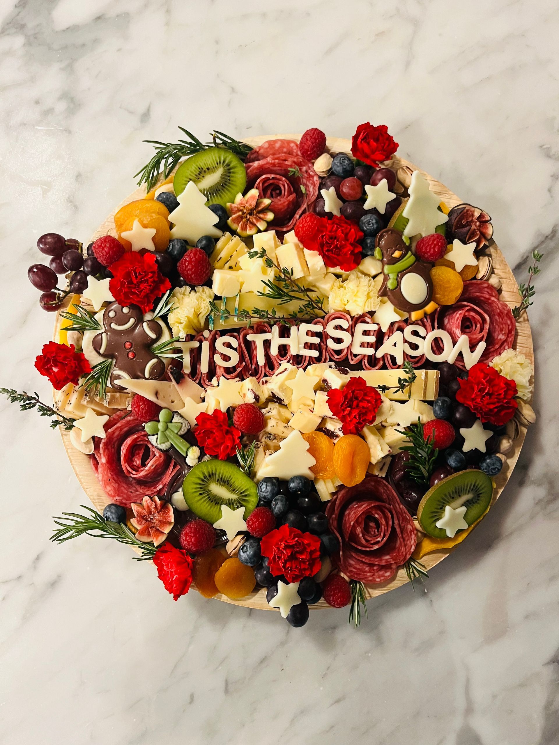 Large Custom Christmas Charcuterie Board.