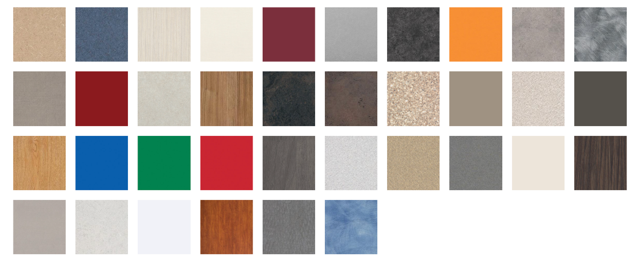A bunch of different colored squares on a white background