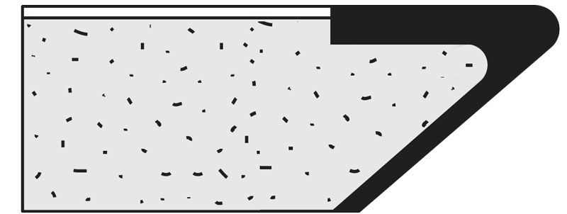 A black and white drawing of a triangle with dots on it