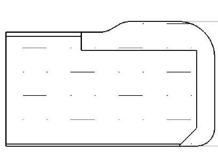 A black and white drawing of a file folder on a white background.