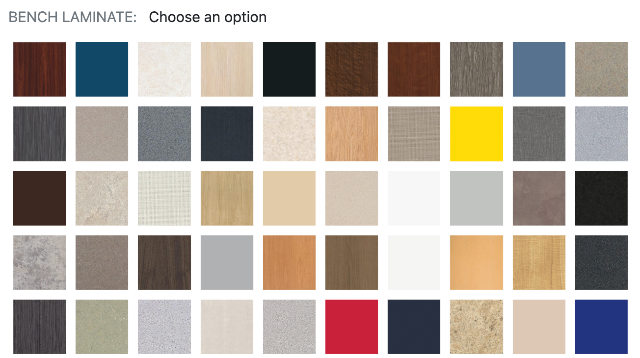 A bunch of different colored squares on a white background