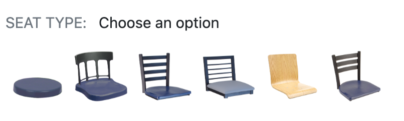 A picture of a seat type choose an option