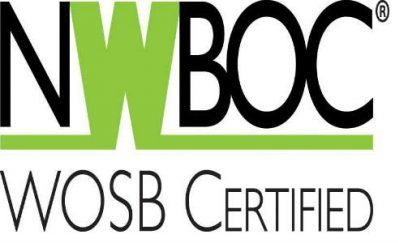 The logo for nwboc wosb certified is green and black