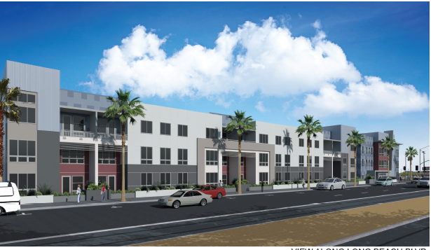 An artist 's impression of a new apartment building