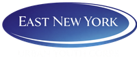 East New York logo within a blue oval.