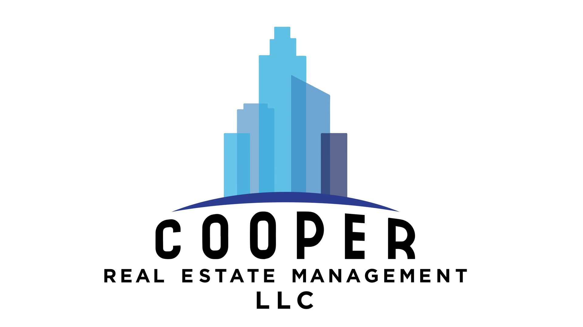 Cooper Real Estate Management LLC logo: blue cityscape over the text "COOPER".