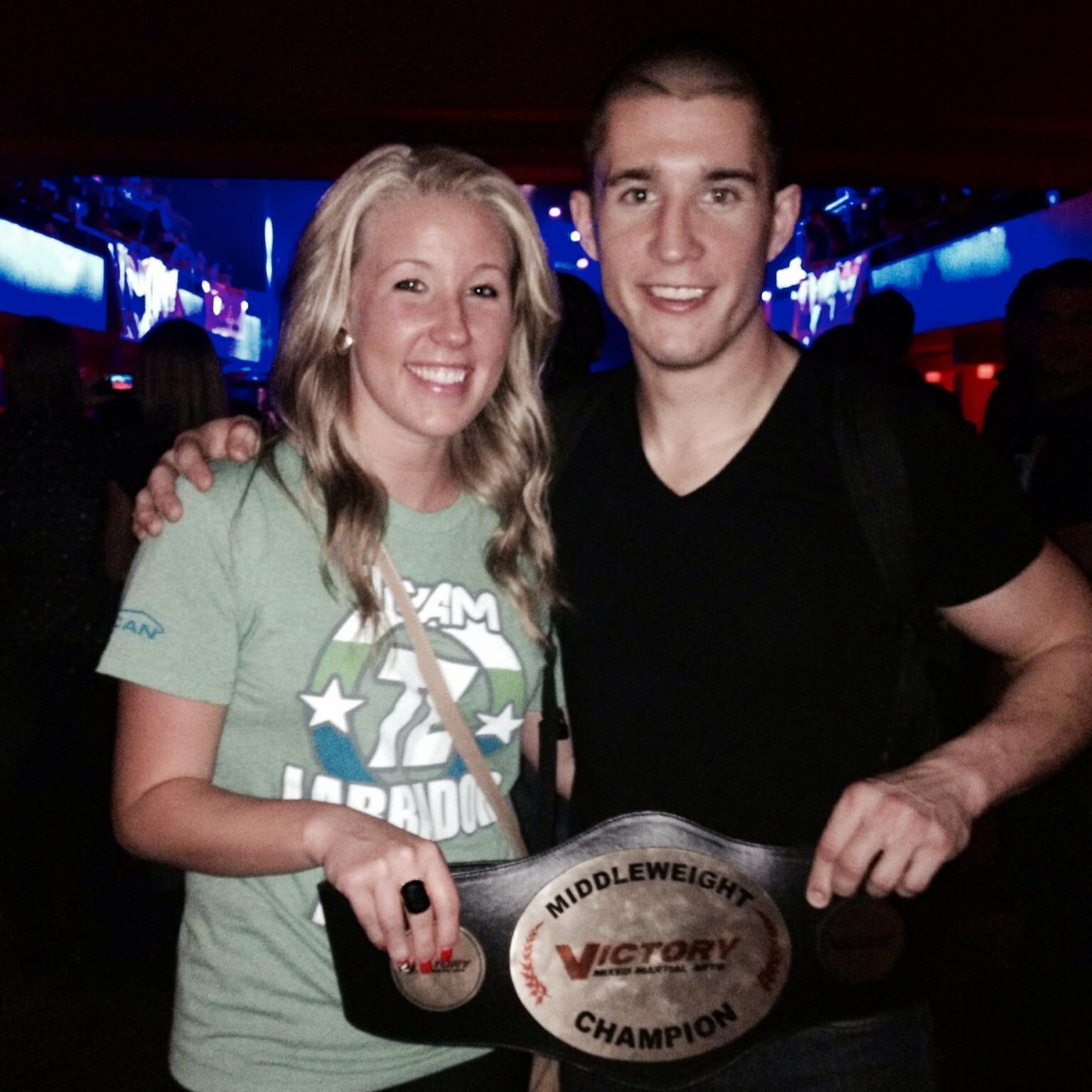 Collin Baikie after winning the Quebec Canadian Middleweight Championship.