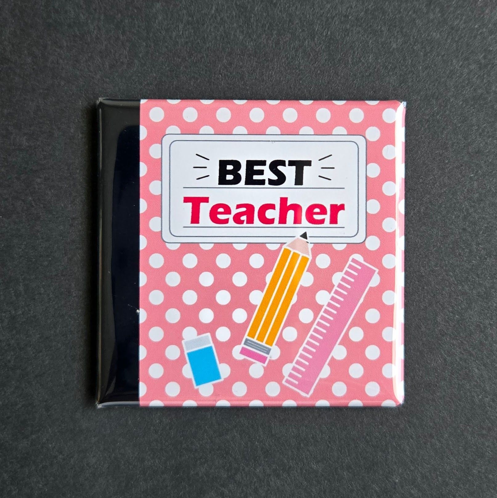 MC ORIGINAL DESIGN MAGNET Best Teacher Notebook Pink
